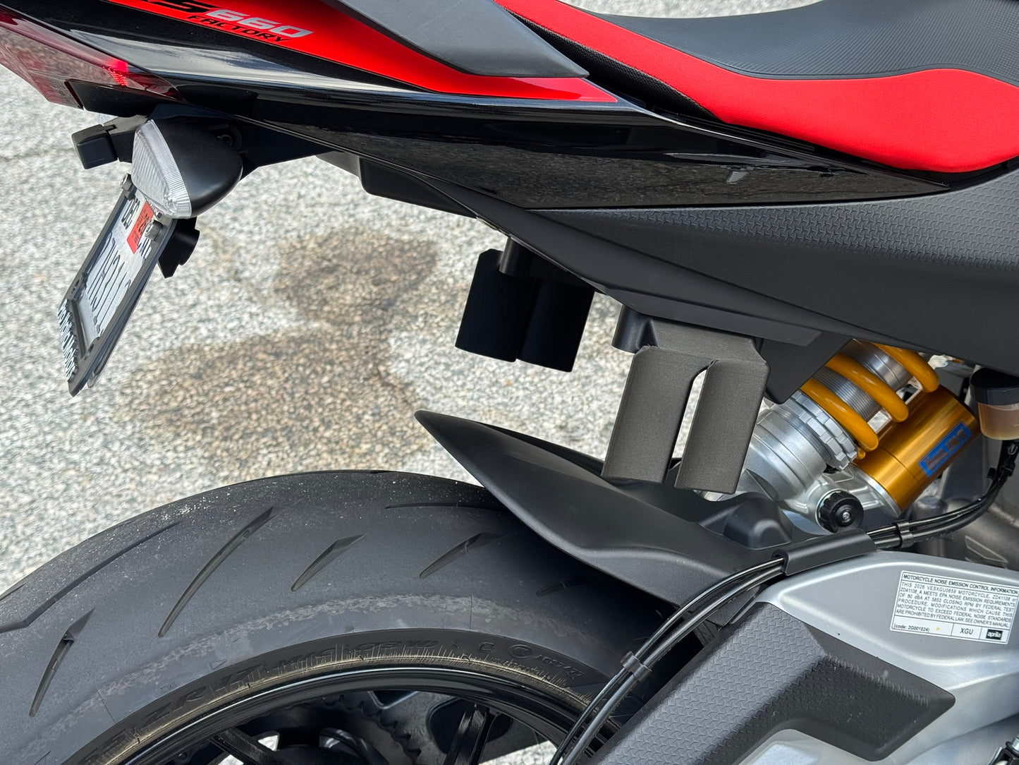 Aprilia RS660 / Tuono 660 Passenger Peg Delete w/ Winglets
